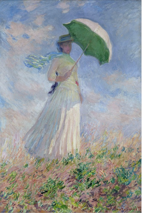 WOMAN WITH A PARASOL FACING RIGHT ALSO KNOWN AS STUDY OF A FIGURE OUTDOORS